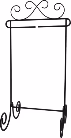 6in x 12in Scroll Single Stand Silver