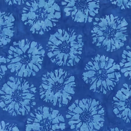 Blue Sunflower Batik