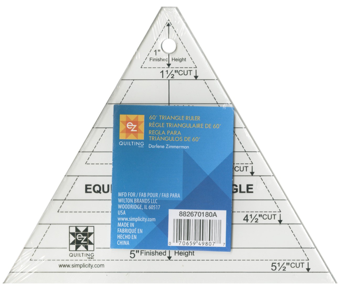 Ez International a Rotary Cutting Shapes Hexagon Template Clear