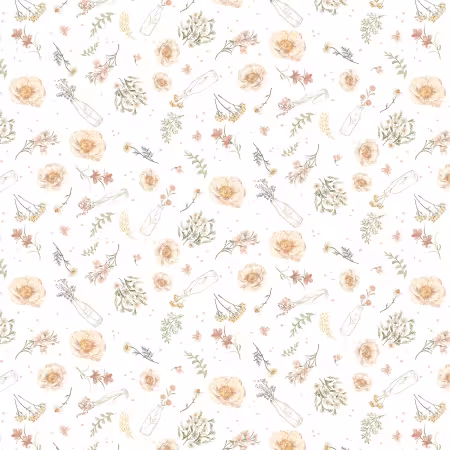 White Milk Bottle Florals