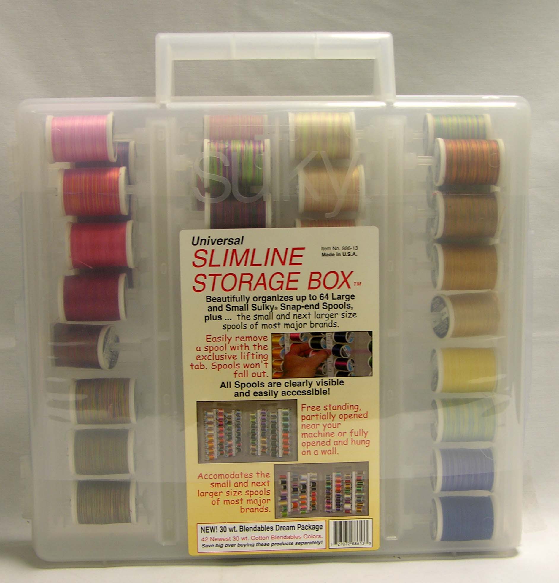 Universal Slimline Thread Storage Box - 12 Wt. Cotton Blendables