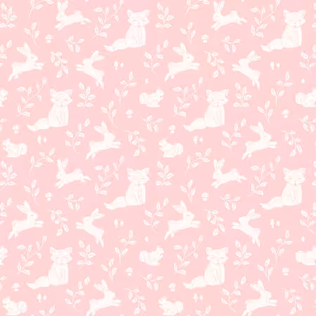 Light Pink/Cream Animals