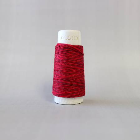 Cosmo Hidamari Sashiko Variegated Thread 30 Meters Cranberry Red