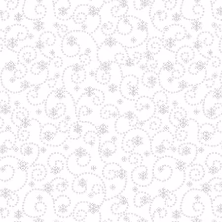 White on White Swirling Snowflakes