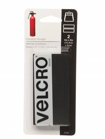 VELCRO® Brand Fastener Industrial Strength Carded Black 4in