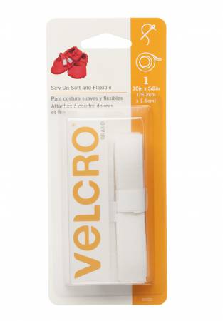 VELCRO® Brand Fastener Soft & Flex Sew-In White 5/8in x 30in