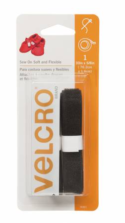 VELCRO® Brand Fastener Soft & Flex Sew-In Black 5/8in x 30in