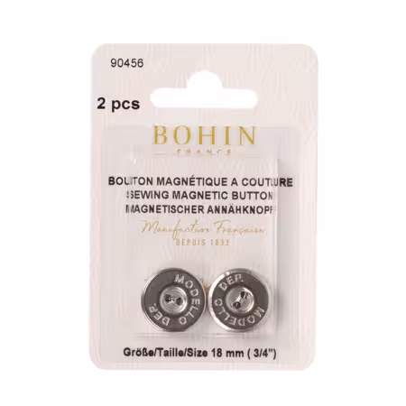 Buttons Magnetic Sew on 3/4in 2ct