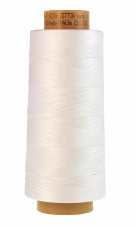 Silk-Finish 40wt Solid Cotton Thread 1600yd White