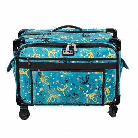 Tutto Sewing Machine Case On Wheels Extra Large 24in Aqua with