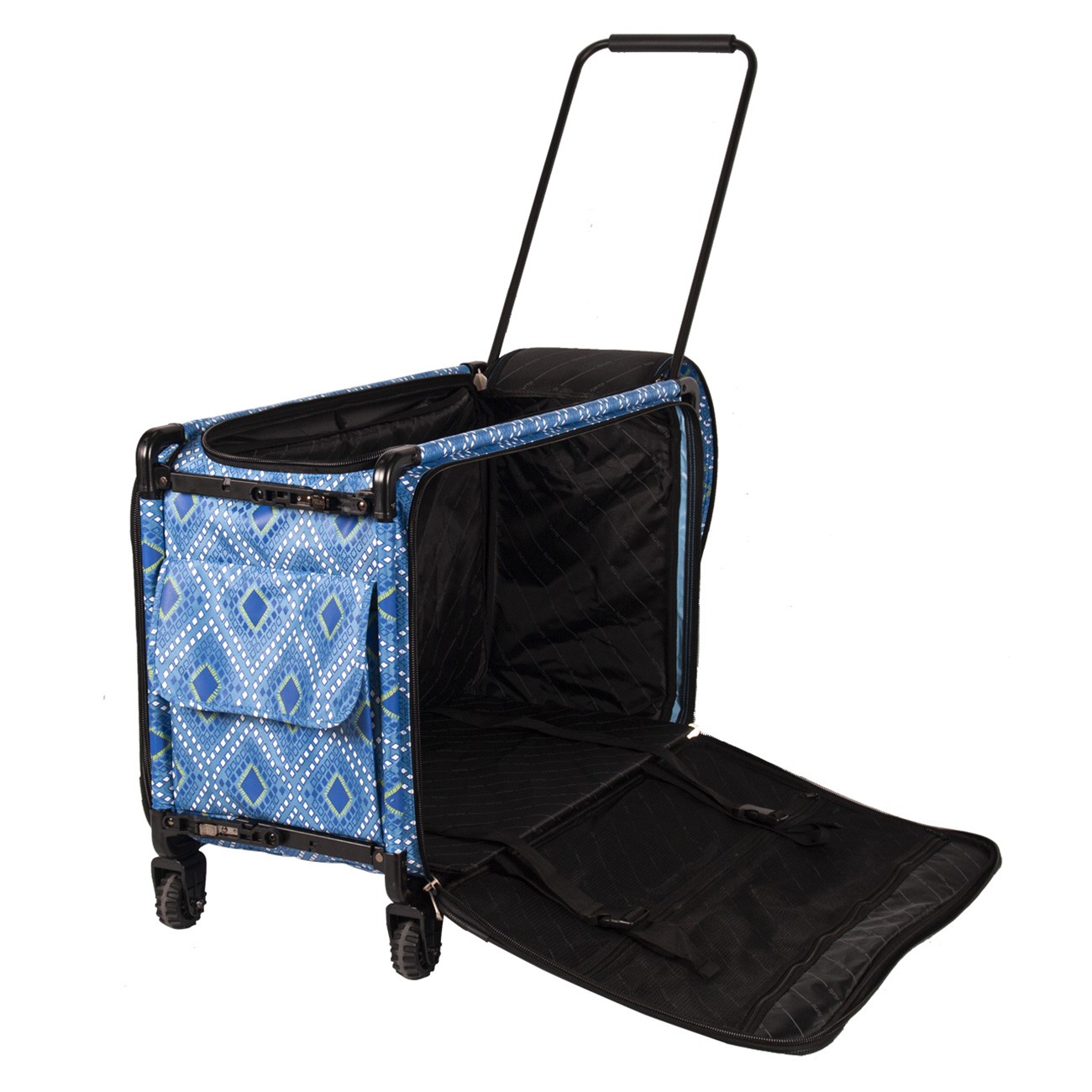 Tutto Sewing Machine Case On Wheels Extra Large 24in Blue Diamond