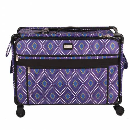 Tutto Sewing Machine Case On Wheels 2X Large 28in Purple Diamond