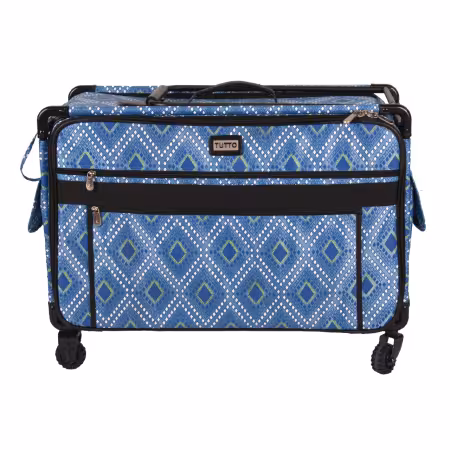 Tutto Sewing Machine Case On Wheels 2X Large 28in Blue Diamond