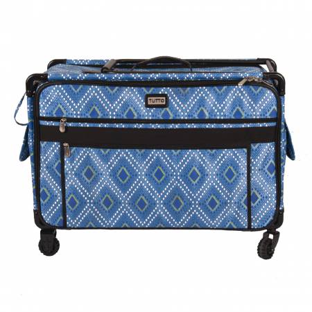 Tutto Sewing Machine Case On Wheels 2X Large 28in Blue Diamond