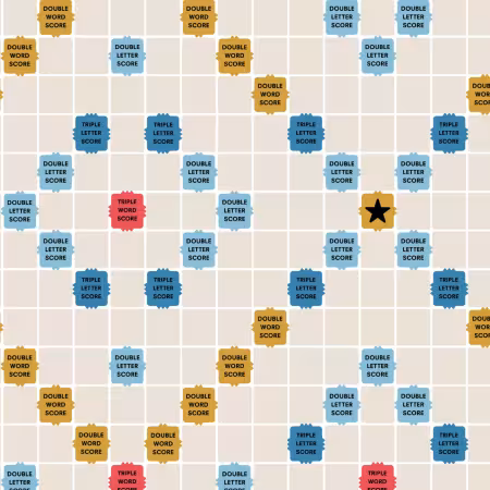 Cream Scrabble Retro