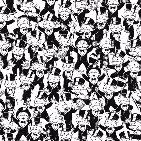 White Monopoly Man Packed