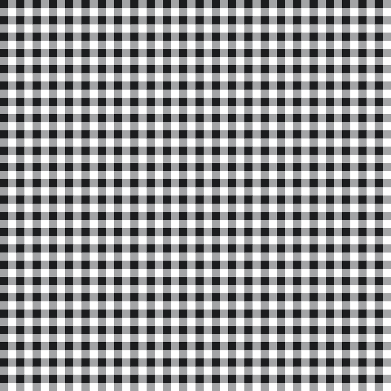 Flannel Gingham Black