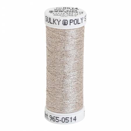 Poly Sparkle 30wt Thread 290yd Spool Off White with Silver Sparkle