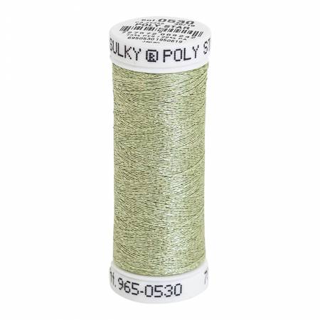 Poly Sparkle 30wt Thread 290yd Spool Light Mint Green with Tone on Tone Sparkle