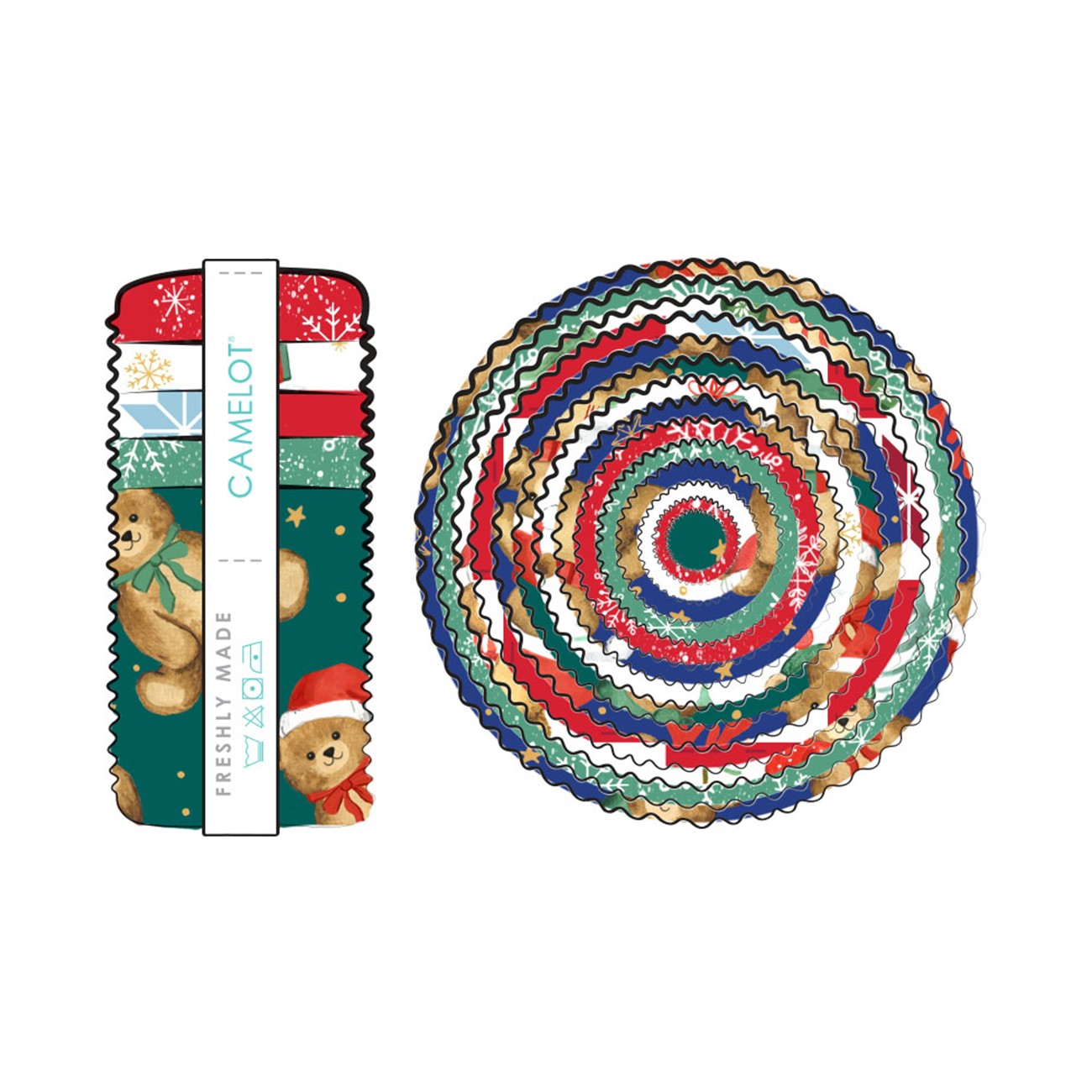 2.5in Strips Jingle Bear Lane, 40pcs/bundle