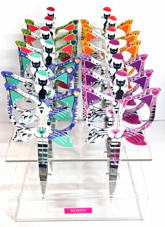 3-1/2in Cat Design Scissors 12pc Assortment