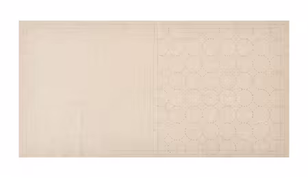Cosmo Sashiko Cotton & Linen Precut Fabric - Circle - Natrual