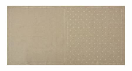 Cosmo Sashiko Cotton & Linen Precut Fabric - Kasuri - Gray