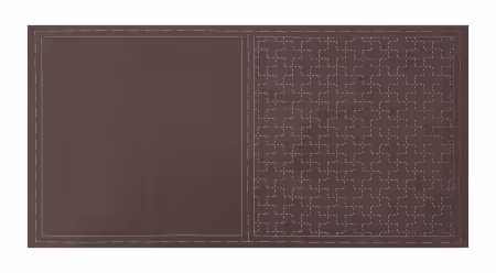 Cosmo Sashiko Cotton & Linen Precut Fabric - Cross - Brown