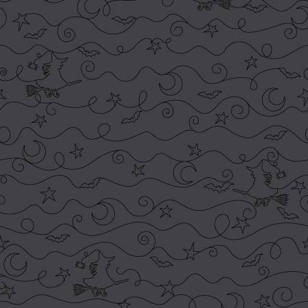 Black/Charcoal Loopy Lines