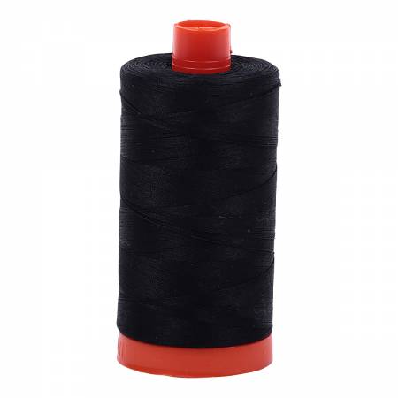 Mako Cotton Thread Solid 50wt 1422yds Black
