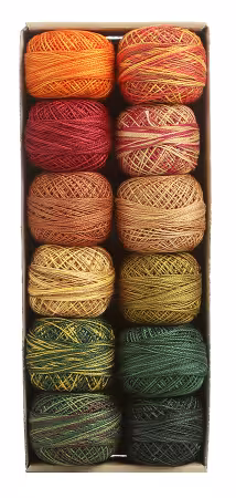 Valdani Pearl Cotton Ball Sz12 109yd 12 Colors Accents 2 Autumn