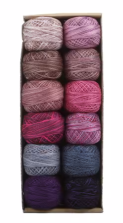 Valdani Pearl Cotton Ball Sz12 109yd 12 Colors Accents 3 Purple Splash