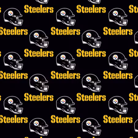 Black Pittsburgh Steelers Cotton 60in