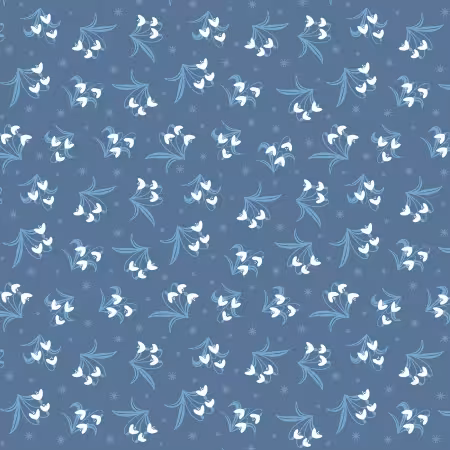 Snowdrops on twilight blue with pearl