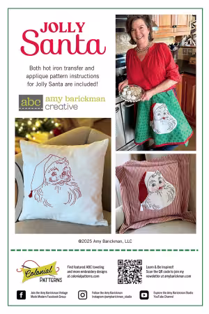 Jolly Santa Applique & Iron-On Transfer Pattern Collection