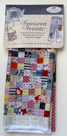 Treasured Threadz® Quilt Block Panel - Postage Stamp Retro