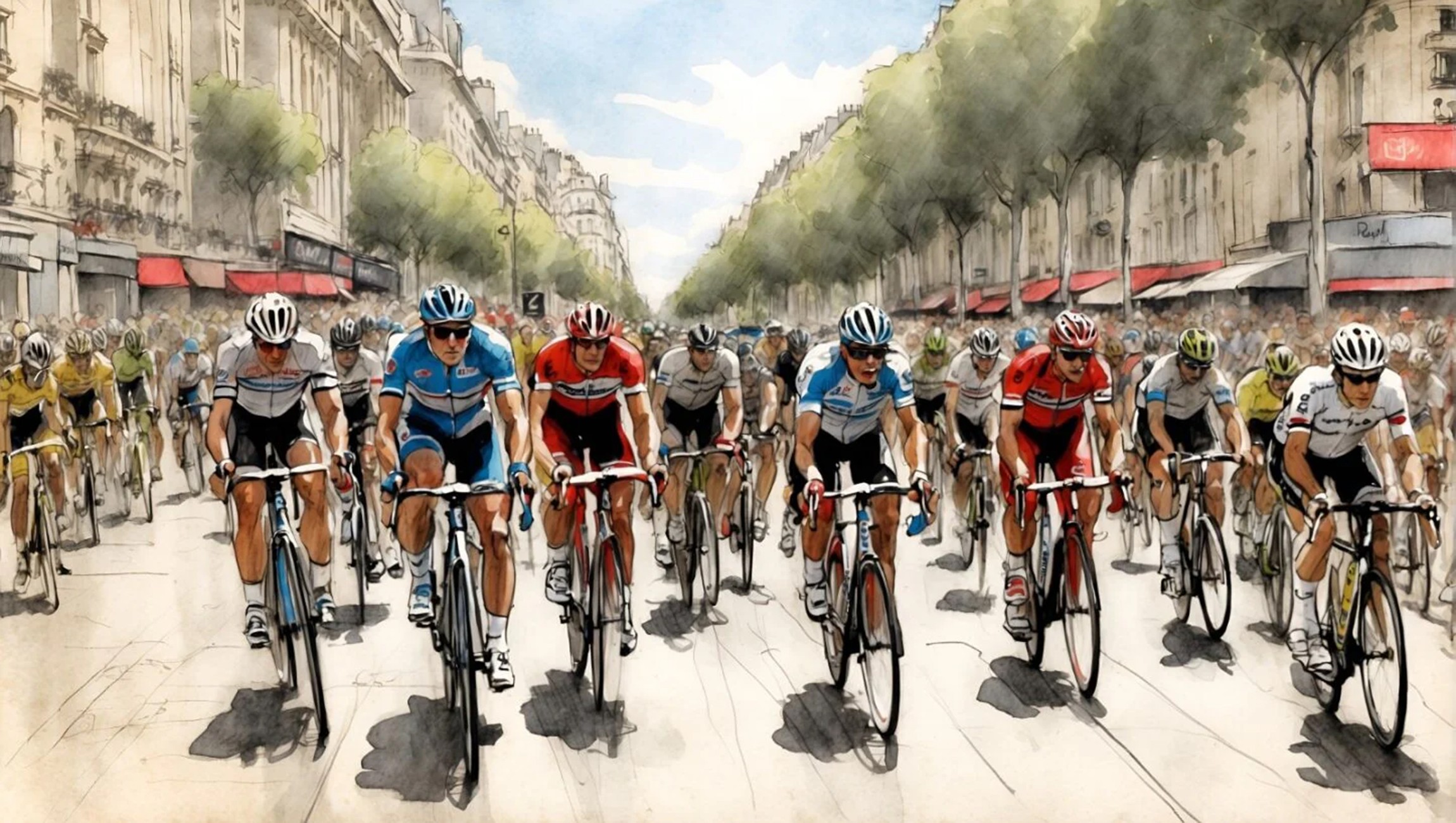 Morning Bike Race Quilt Panel Panel 23.5in x 13in