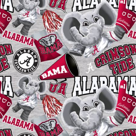 Gray Alabama Crimson Tide Digitally Printed