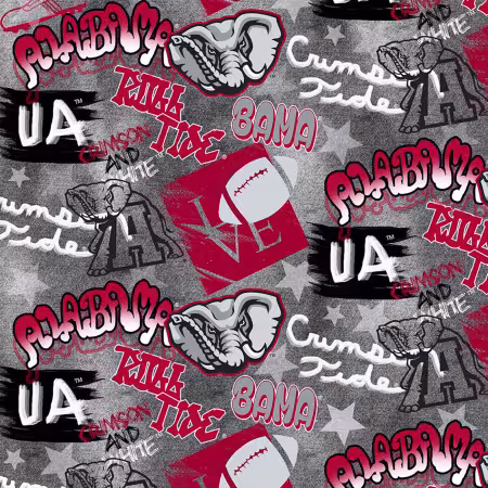 NCAA-Alabama Crimson Tide Graffiti Cotton