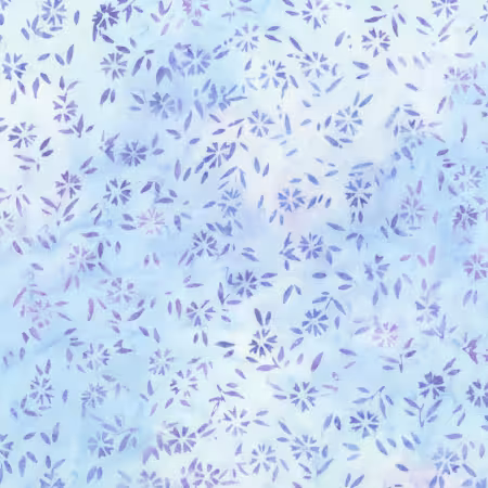 Flowers Periwinkle Batik