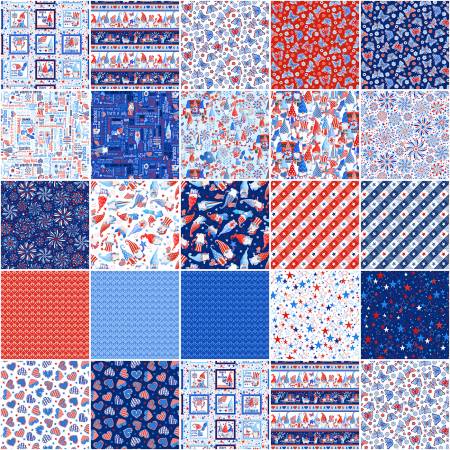 10in Squares All American Gnomes, 42pcs/bundle