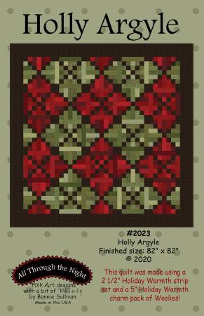 Woolies FLANNEL Holiday Warmth Fabric Charm Pack 5 X 5 Pre-cut Quilt Squares  Cotton Fabric by Maywood Studio Red and Green Christmas 
