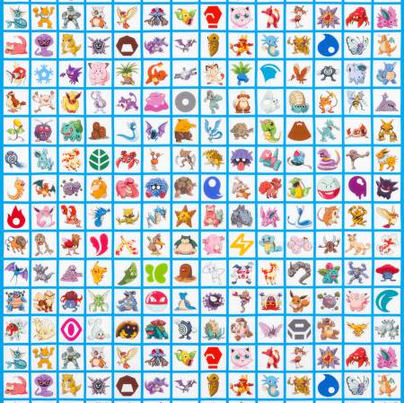 Multi Pokemon Character Squares