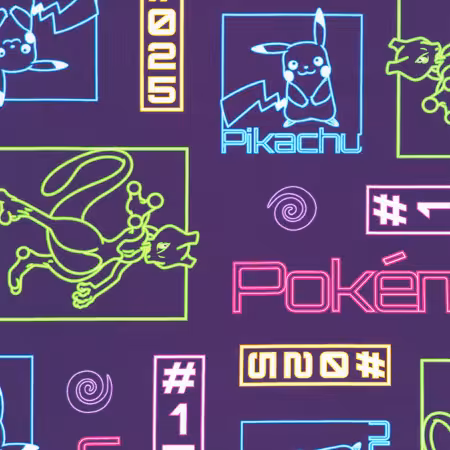 Neon Signs Of Pokemon Characters Purple