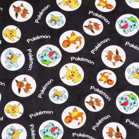 Black Pokemon Micro Velvet Fleece