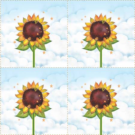 Sunflowers 3in Fabric Panel