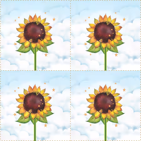 Sunflowers 3in Fabric Panel