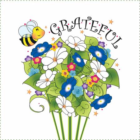 Bee Grateful 6in Panel