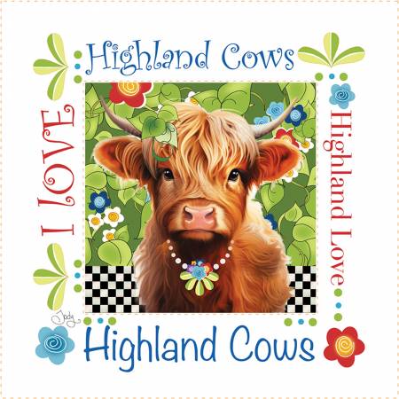 Highland Cow 6in Panel