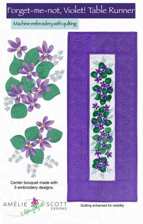 Forget Me Not, Violet! Table Runner